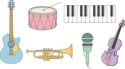 Diverse Collection of Musical Instruments