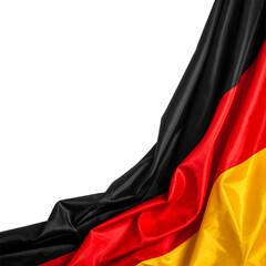 German Flag in Elegant Drape: The rich colors of the German flag flow in elegant folds, a striking visual testament to national pride and identity. A symbol of heritage and unity.