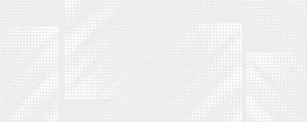 Halftone dots pattern white and grey gradient grunge texture background
