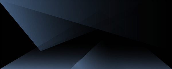 Obraz premium Modern black blue abstract background. Minimal. Color gradient. Dark. Web banner. Geometric shape. 3d effect.