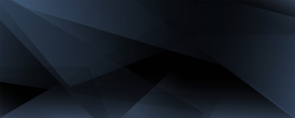 Fototapeta premium Modern black blue abstract background. Minimal. Color gradient. Dark. Web banner. Geometric shape. 3d effect.
