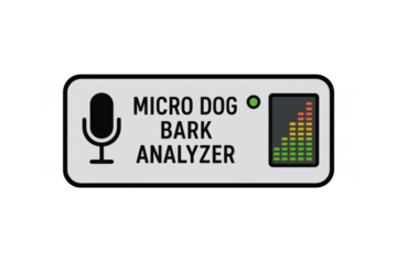 Micro dog bark analyzer device concept illustration