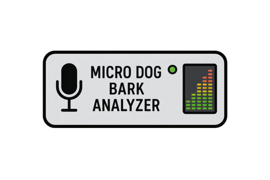 Micro dog bark analyzer device concept illustration