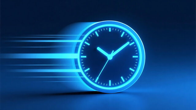Fast time clock speed technology concept deadline urgency time management efficiency productivity future tech
