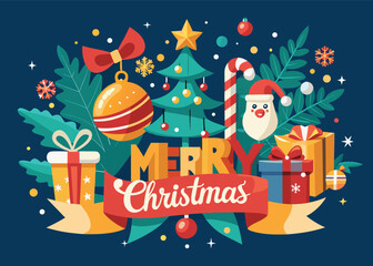 Celebrate the joy of Christmas with vibrant decorations, festive gifts, and a cheerful holiday spirit that's perfect for greeting cards and seasonal projects