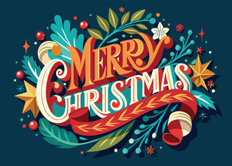 Festive Merry Christmas wishes for joyful season greetings, perfect for holiday cards, posters, and vibrant seasonal promotions with a cheerful spirit