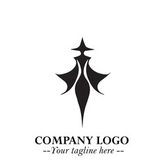 Mystical Black Witch Logo Symbol on White Background for Modern Magical Branding Design Effects