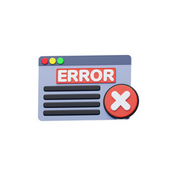 Web Error 3D Icon