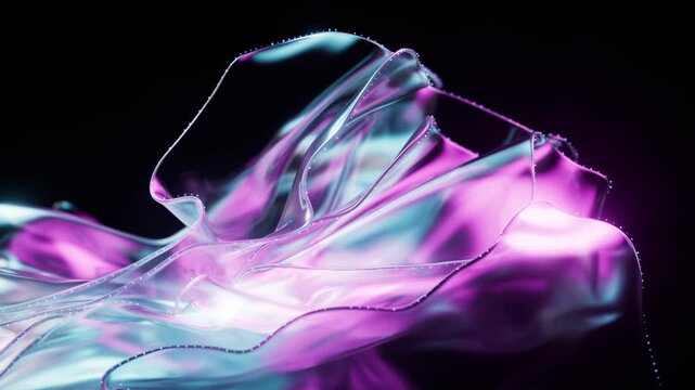 
Flowing transparent multilayer cloth background, 3d rendering 4k