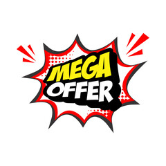 Obraz premium Mega Offer Comic Book Style Burst.