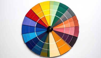 Obraz premium Circular color wheel, showing various paint swatches