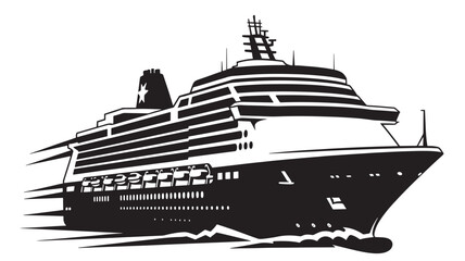 Obraz premium Embark on an unforgettable adventure with this cruise ship design, perfect for travel agencies and tourism promotions, promising luxury, relaxation, and stunning ocean views for vacationers