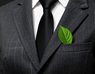 Suit with leaf