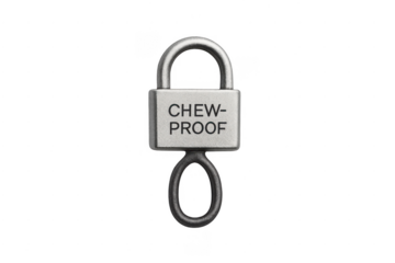 Chew-proof metal pad lock offering security and durability