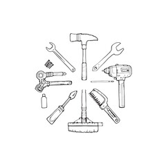 lllustration board icon line art modern visual elements