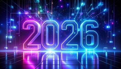 Fototapeta premium New Year 2026 background