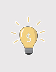 Fototapeta premium Idea Lightbulb: Great for innovation, creative solutions, business strategy, or financial insight graphics