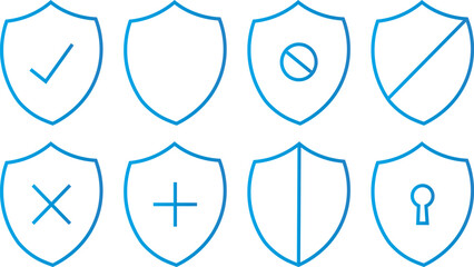 black Sheriff star badge icon set, Badge Sheriff icon vector outline illustration,
