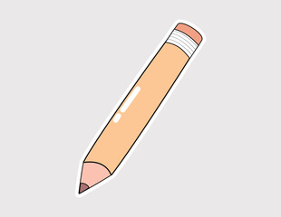 Pencil: Ideal for education, creativity, writing, learning, or office and school supplies in a clear vector design