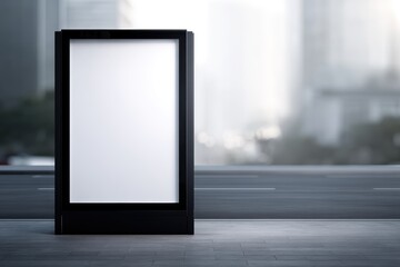 advertising billboard mockup in urban setting, sleek design, professional branding concept