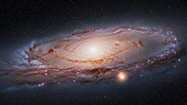 Andromeda Galaxy Space Footage Deep Sky Nebula Universe Stars