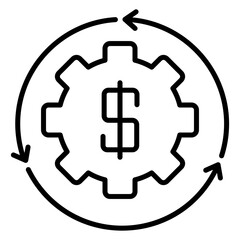 Cashflow outline icon