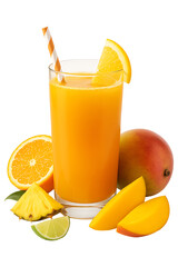 Refreshing Tropical Fruit Juice Delightful Summer Vibes