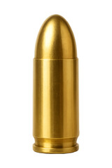 render of a golden bullet on a transparent background