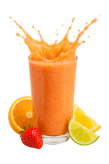 Refreshing Fruit Smoothie Splashing Citrus Delight