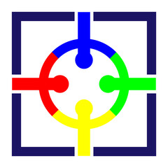 male and female symbols on wooden background