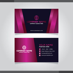 Naklejka premium Creative and Clean Vector Business Card Template