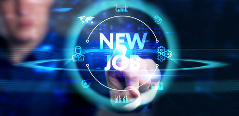 Business, Technology, Internet and network concept: New Job.