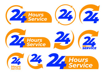 Express 24 Hours Delivery Service Graphics – Vector Illustration