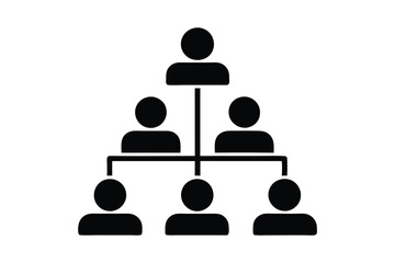 Chart tree icon outline pictogram vector illustration isolated on white background