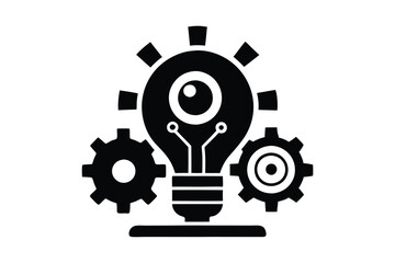 innovation icon silhouette vector illustration on white background