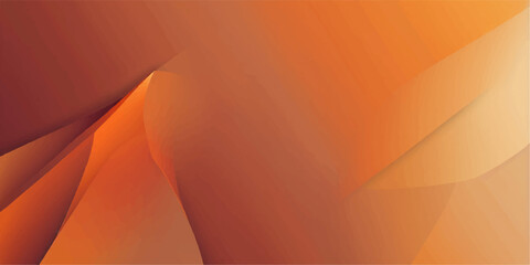 Abstract orange background design with curved lines for a business card vector template