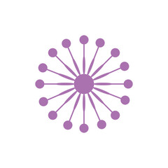 Dandelion logo simple vector and symbol