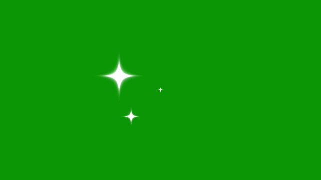 Twinkle star glitter sparkle. white blinking shining stars animated, glowing stardust trail animation featuring soft white doodle stars, gentle glitter particles, and dreamy twinkle waves in 4k loop