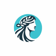 Ancient Greek Lady Logo