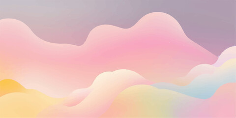 Fototapeta premium Abstract pink wave vector illustration design with colorful clouds and heart pattern texture backdrop