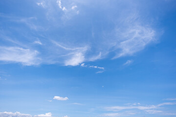 clear blue sky background,clouds with background, Blue sky background with tiny clouds. White fluffy clouds in the blue sky. 