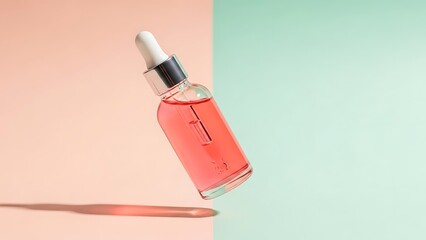 Elevate your skincare routine with our modern pink serum bottle, perfect for beauty and wellness brands