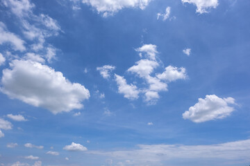 clear blue sky background,clouds with background, Blue sky background with tiny clouds. White fluffy clouds in the blue sky. 