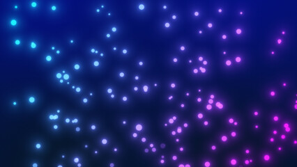 Neon Gradient Particles Flowing with Blue and Pink Colors