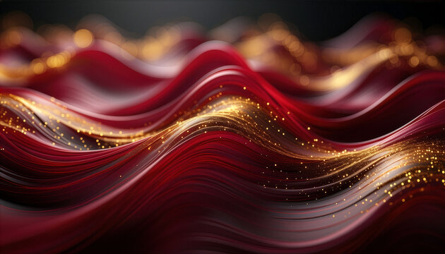 Abstract flowing fractal waves in vibrant futuristic colors