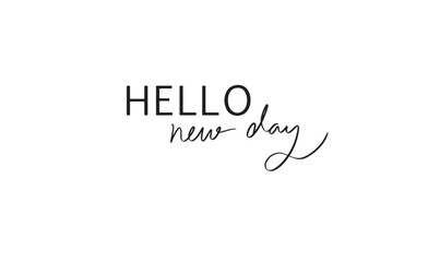 Hello new year text font calligraphy hand written lettering  script black color object icon hello new year happy holiday greeting card season celebration hello new year winter planner hello new day