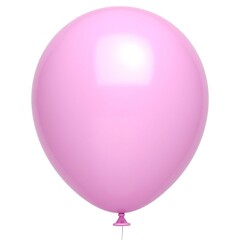 A singular, vibrant pink balloon against a clean white backdrop