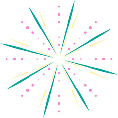 abstract colorful fireworks starburst lights 