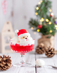 Red Christmas Santa jelly ice cream