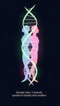 Double Helix - Two Strands Symbol of Duality and Creation